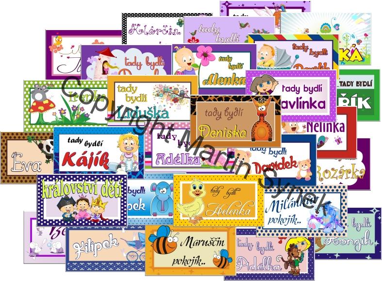 Cedulka na dveře se jménem