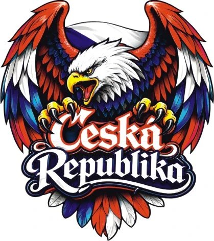 Orel v barvách české trikolóry