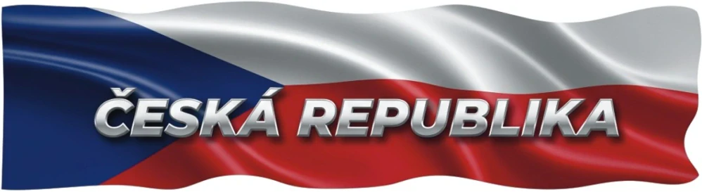 Česká vlajka s napisem Česká republika