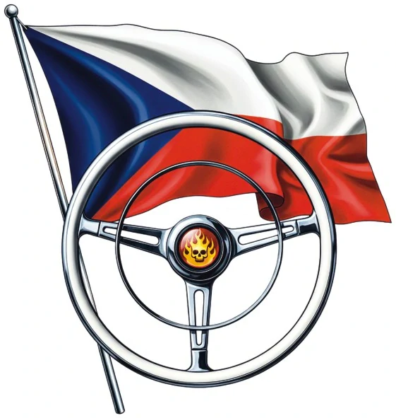 Česká vlajka s volantem
