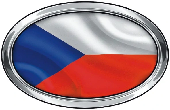 Oválná česká vlajka