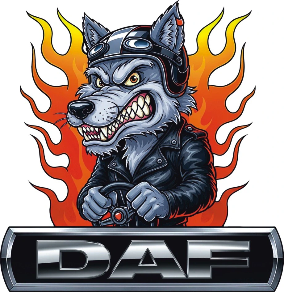 Samolepka DAF Crazy Wolf