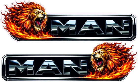 Samolepka MAN Fire Lion sada 2ks