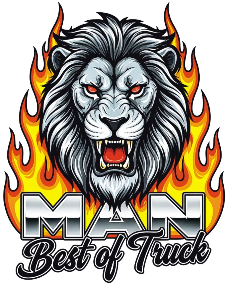 Samolepka MAN – Best of Truck se stříbrným lvem