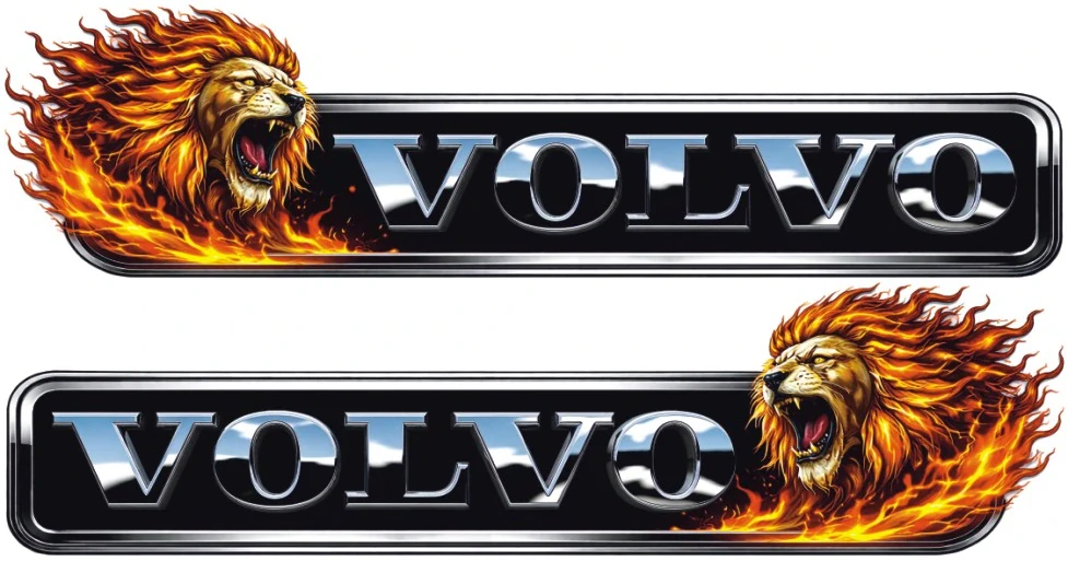 Samolepka VOLVO Fire Lion sada 2ks