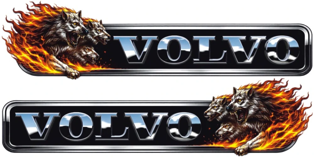 Samolepka VOLVO Fire Wolves sada 2ks