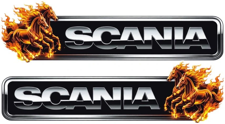 Samolepka SCANIA Fire Horses sada 2ks