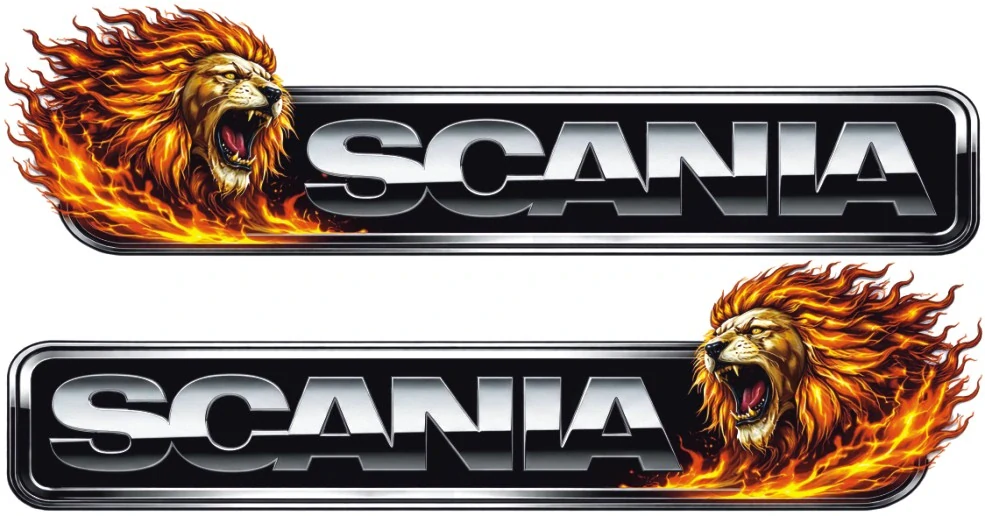 Samolepka SCANIA Fire Lion sada 2ks