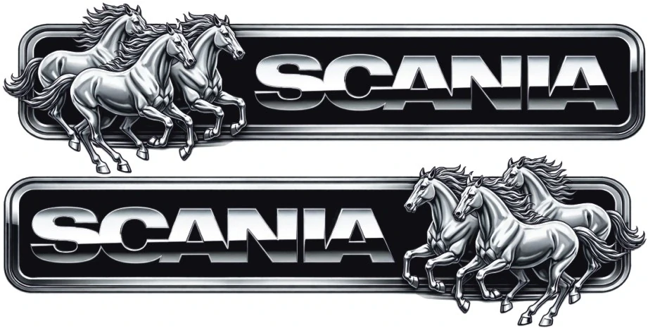 Samolepka SCANIA Silver Horses sada 2ks