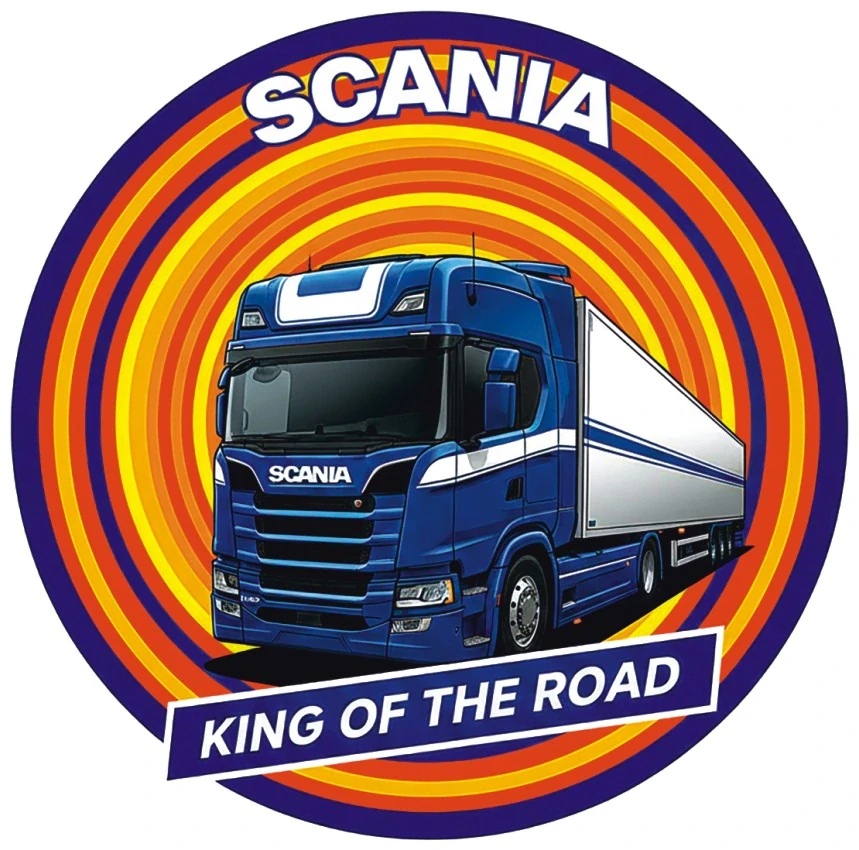 Samolepka SCANIA King of the Road Retro