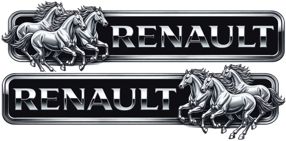 Samolepka RENAULT Silver Horses sada 2ks