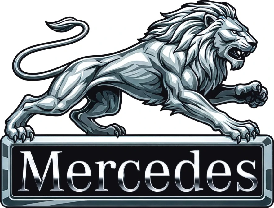 Samolepka MERCEDES Silver Lion