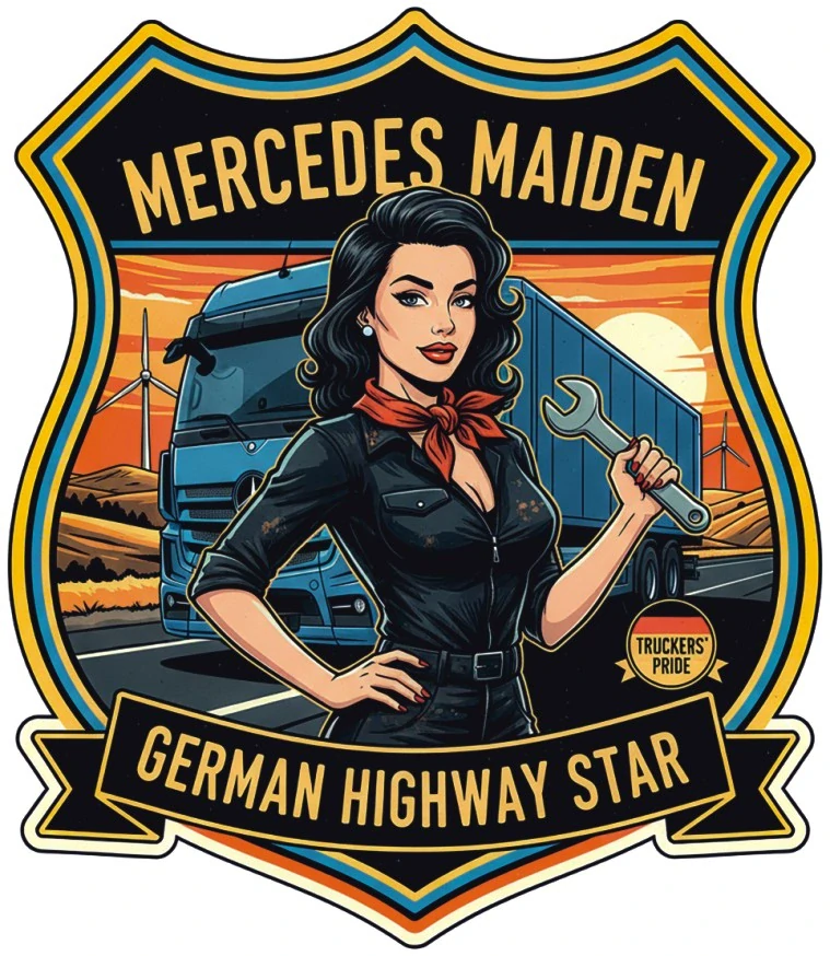 Samolepka Mercedes Maiden German Highway Star