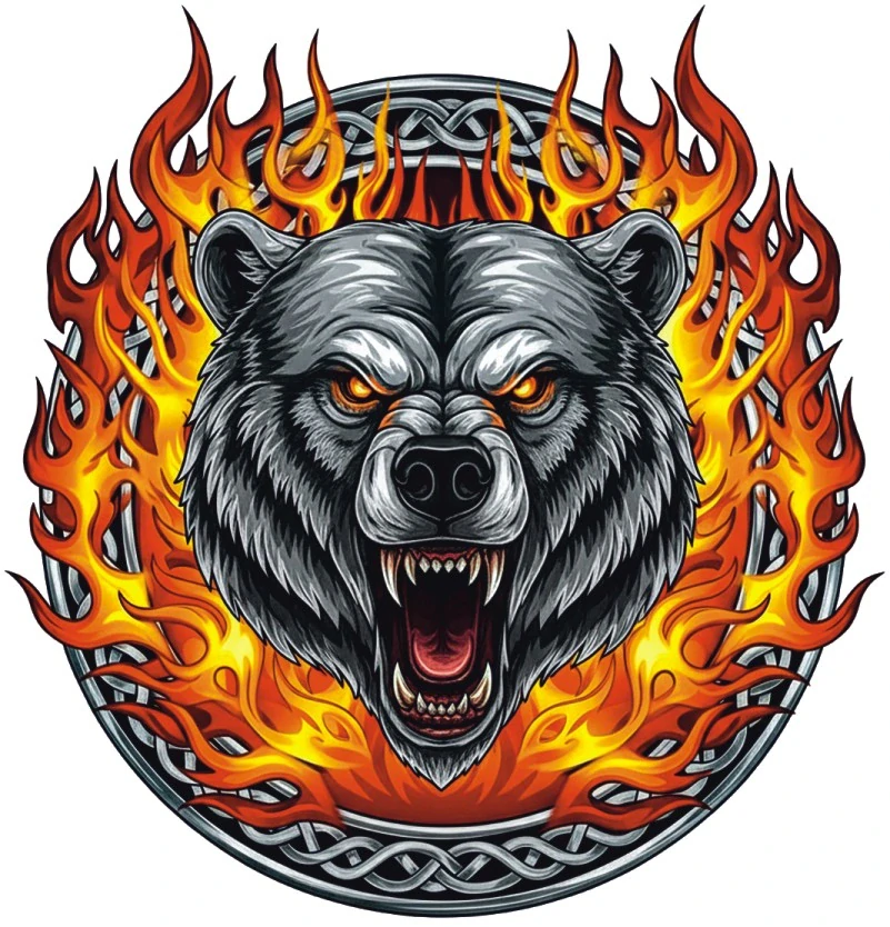 samolepka Fire Bear