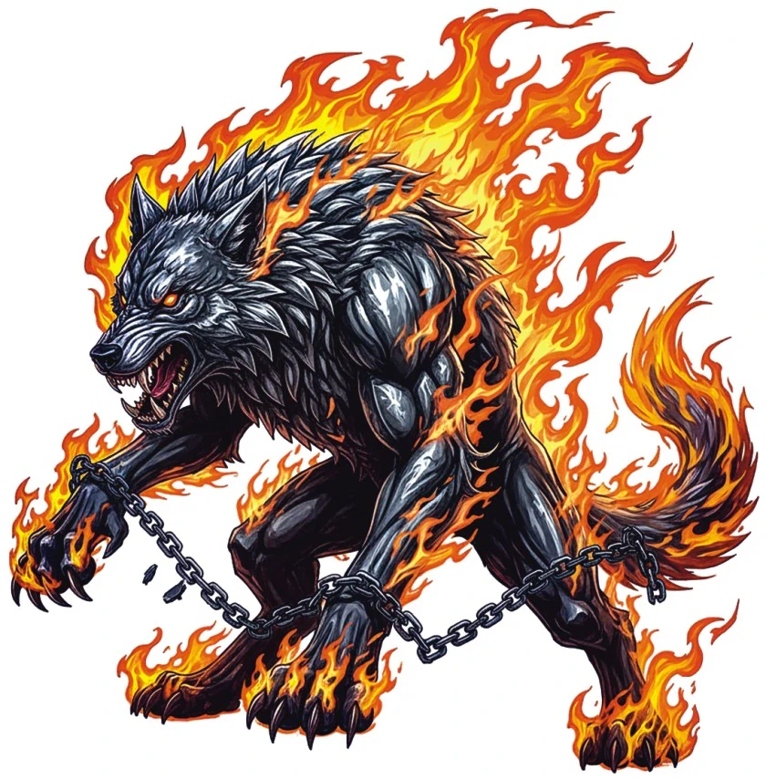 samolepka Fire Fenrir