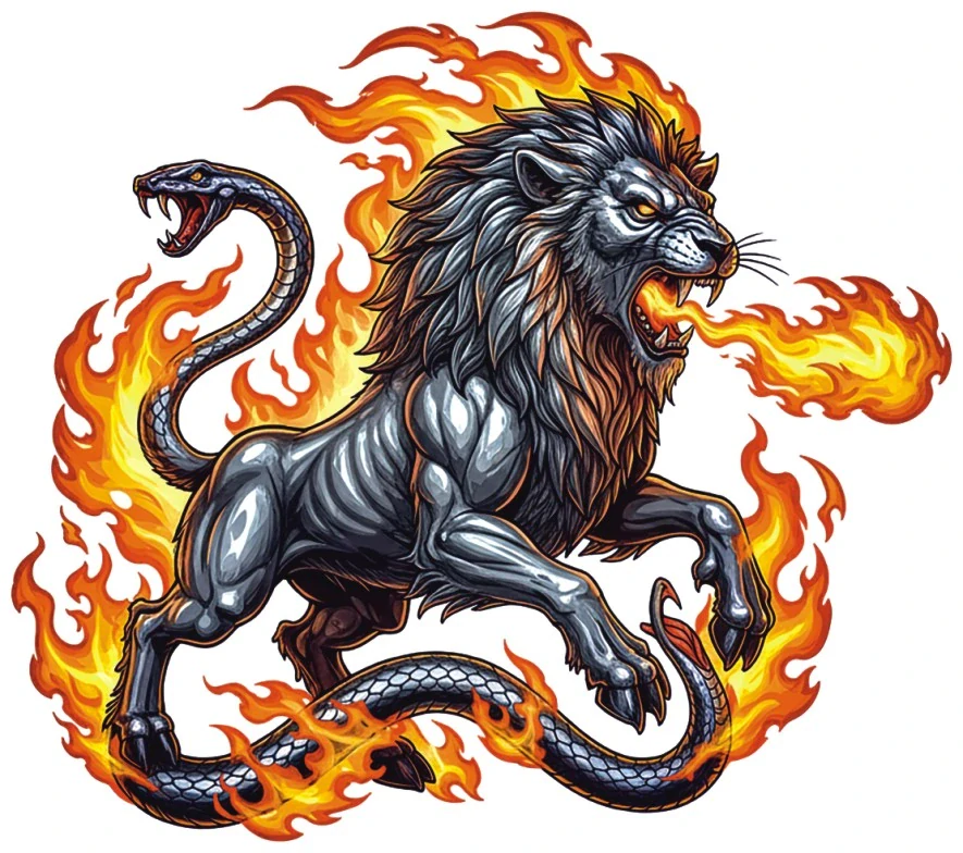 samolepka Infernal Serpent Lion
