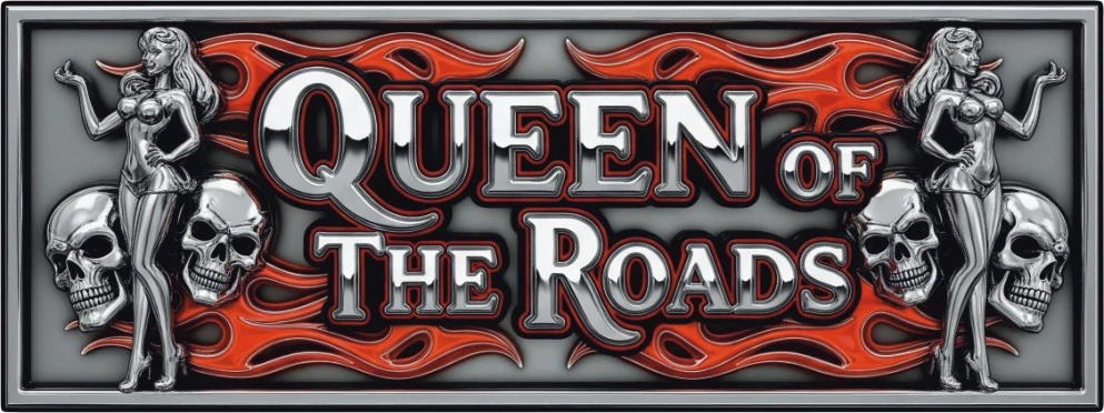 samolepka Queen of the Roads Chrome Pin-Up