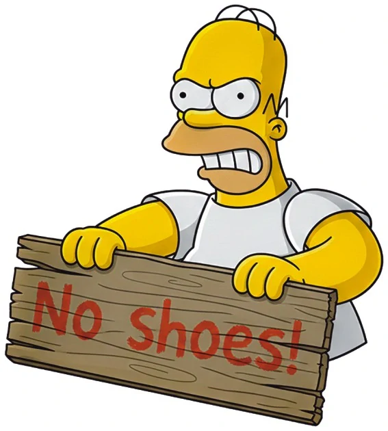 samolepka No Shoes
