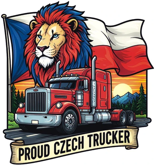 samolepka Proud Czech Trucker