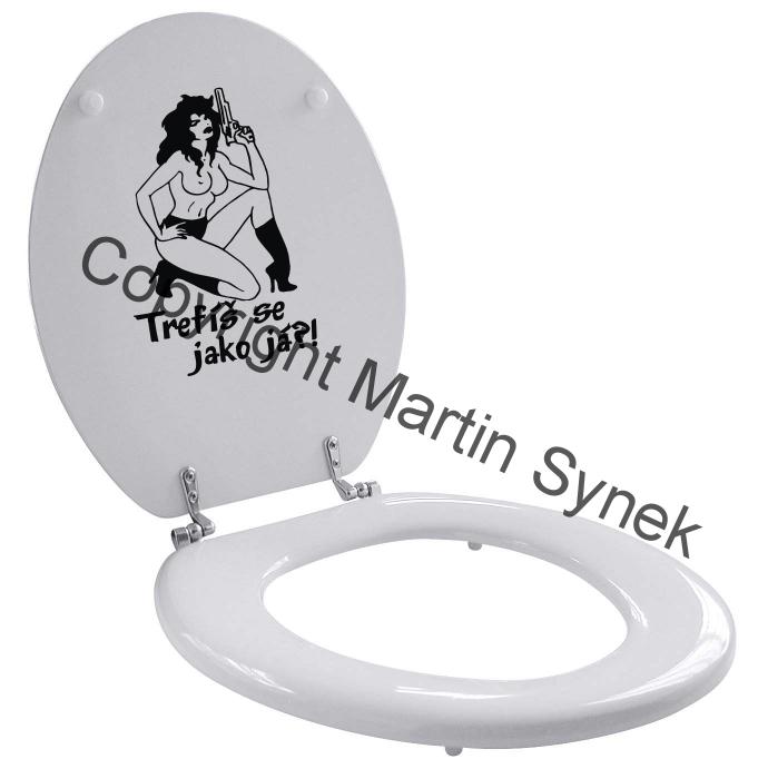 Samolepka na WC - nápis