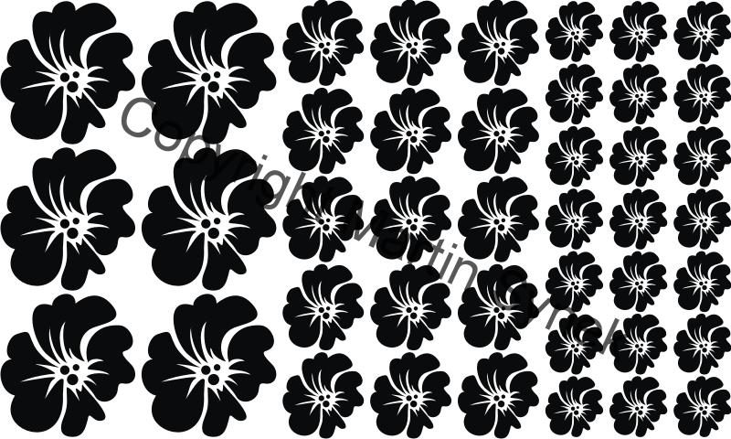 samolepka na nábytek kytky