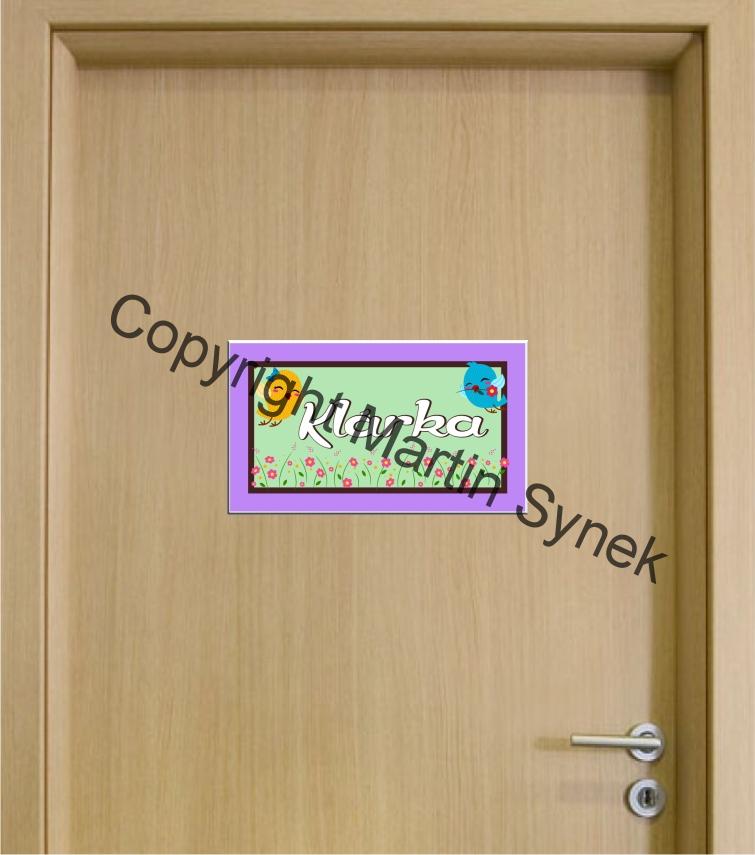 Cedulka na dveře se jménem