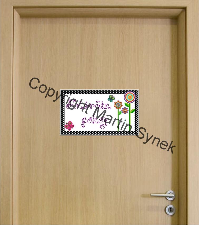 Cedulka na dveře se jménem