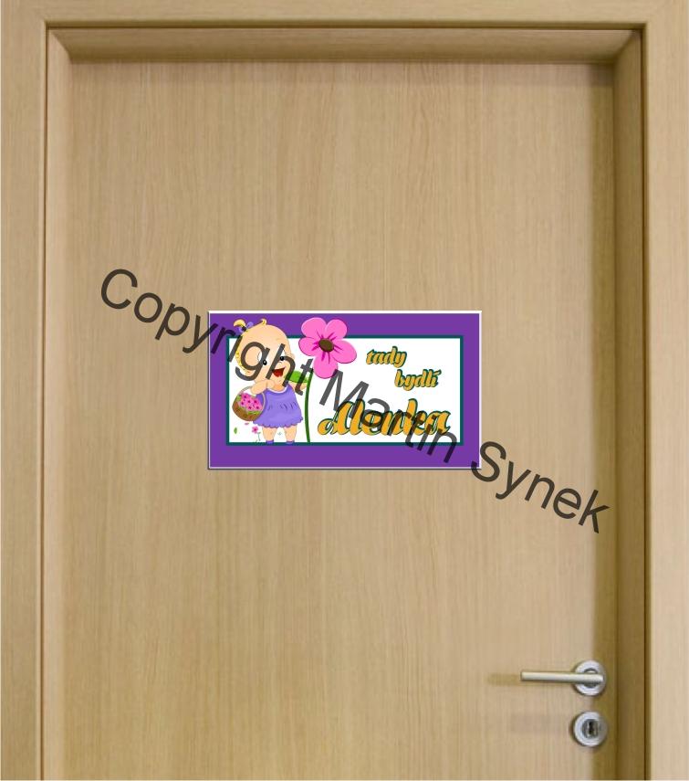Cedulka na dveře se jménem