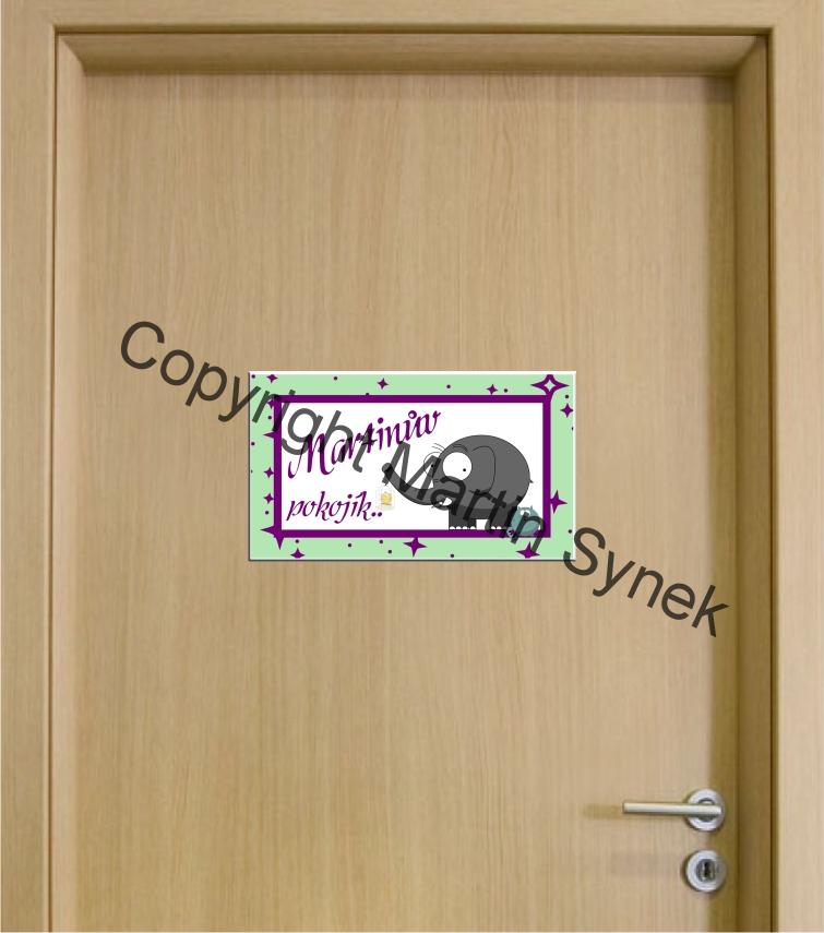 Cedulka na dveře se jménem