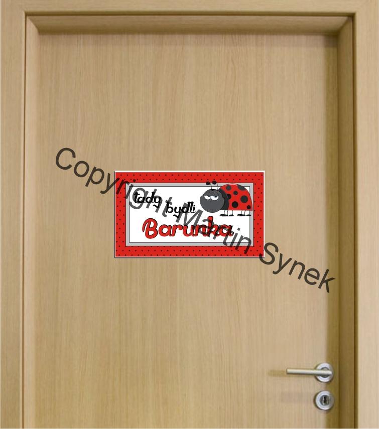 Cedulka na dveře se jménem