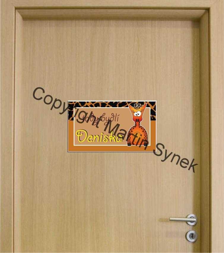 Cedulka na dveře se jménem