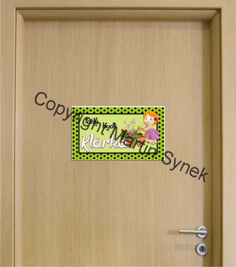Cedulka na dveře se jménem