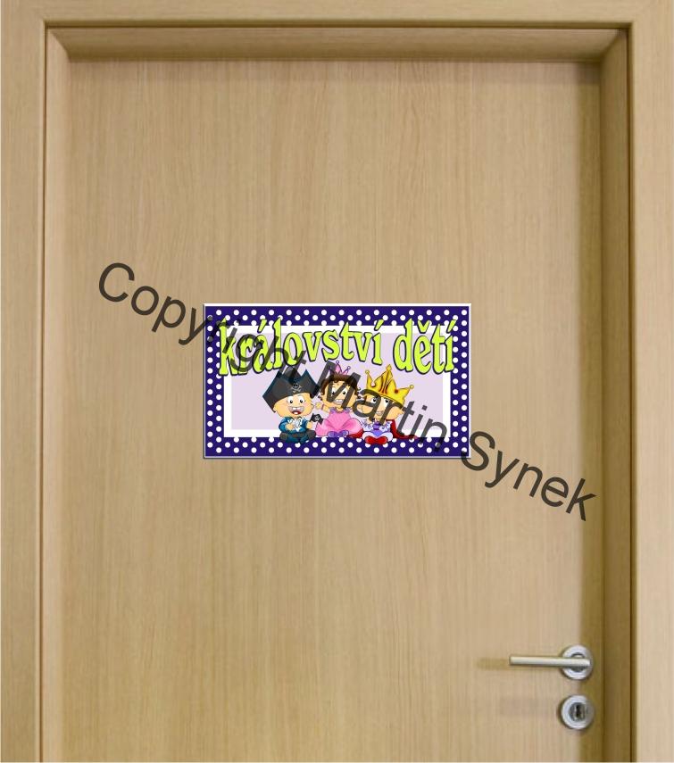 Cedulka na dveře se jménem