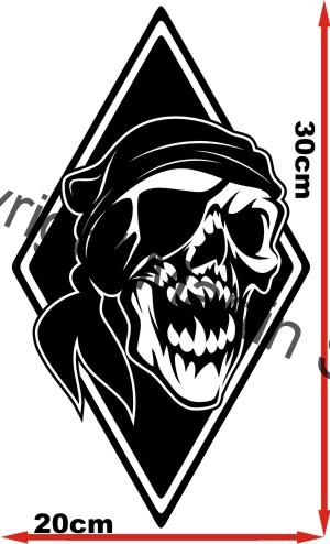 Samolepka na zrcátko / deflektor sada2ks Diam01x141