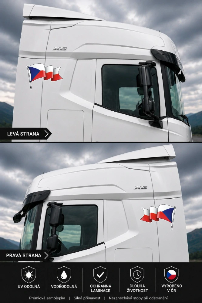 Česká vlajka sada 2ks