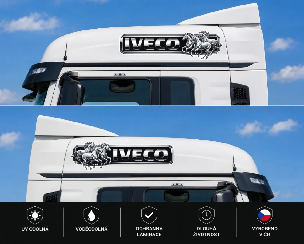 Samolepka Iveco Silver Horses Edition sada 2ks