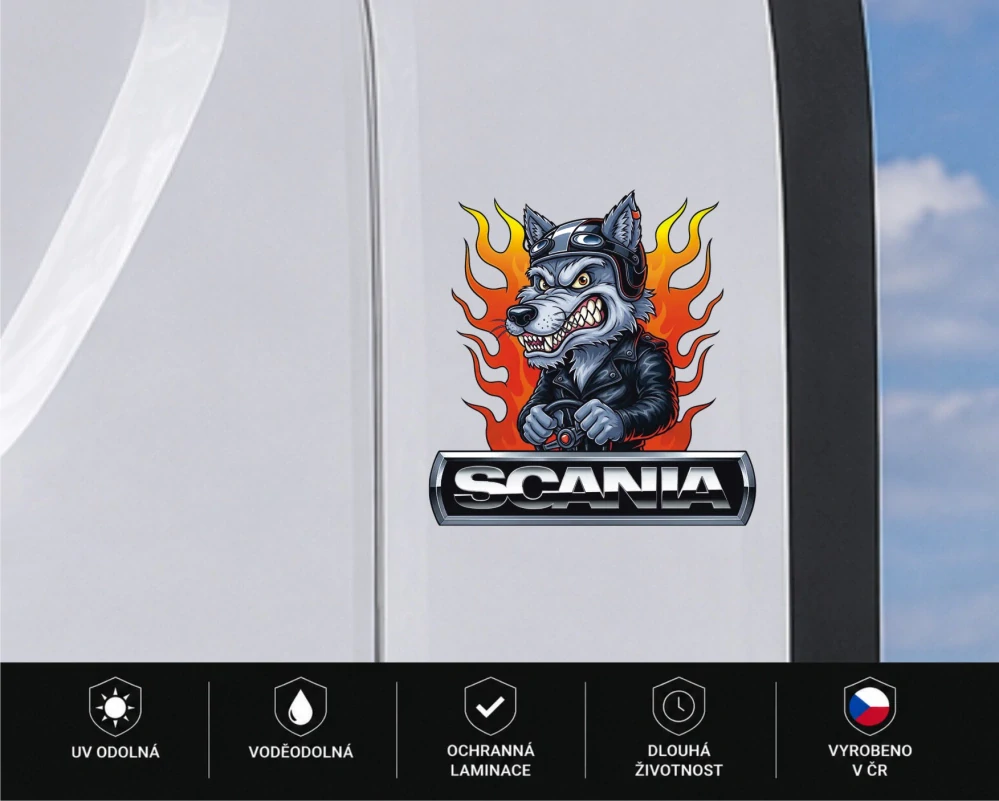 Samolepka SCANIA Crazy Wolf