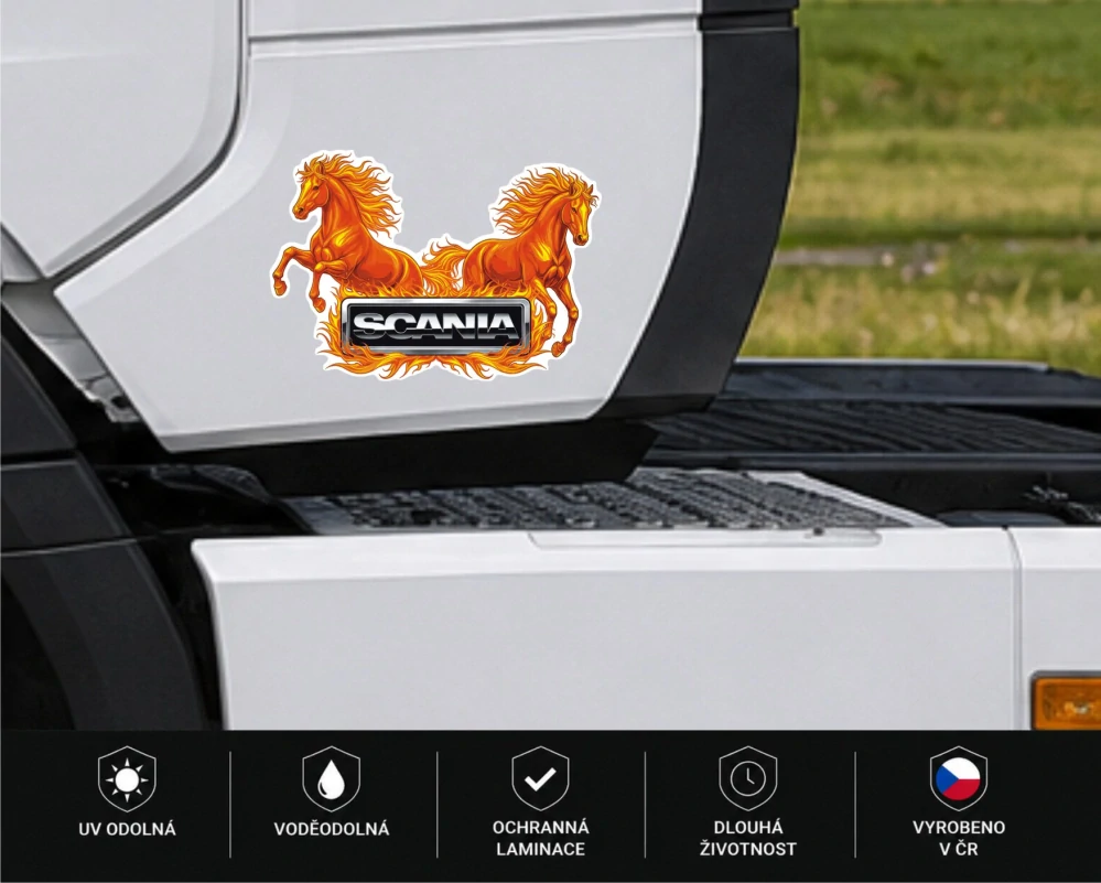 Samolepka SCANIA Fire Horses