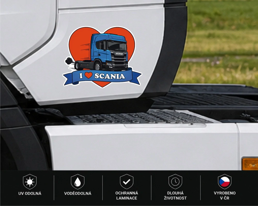 Samolepka I ❤️ SCANIA