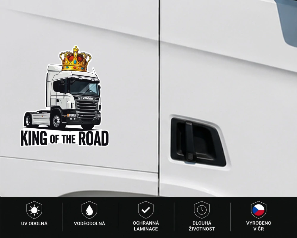 Samolepka SCANIA King of the Road White