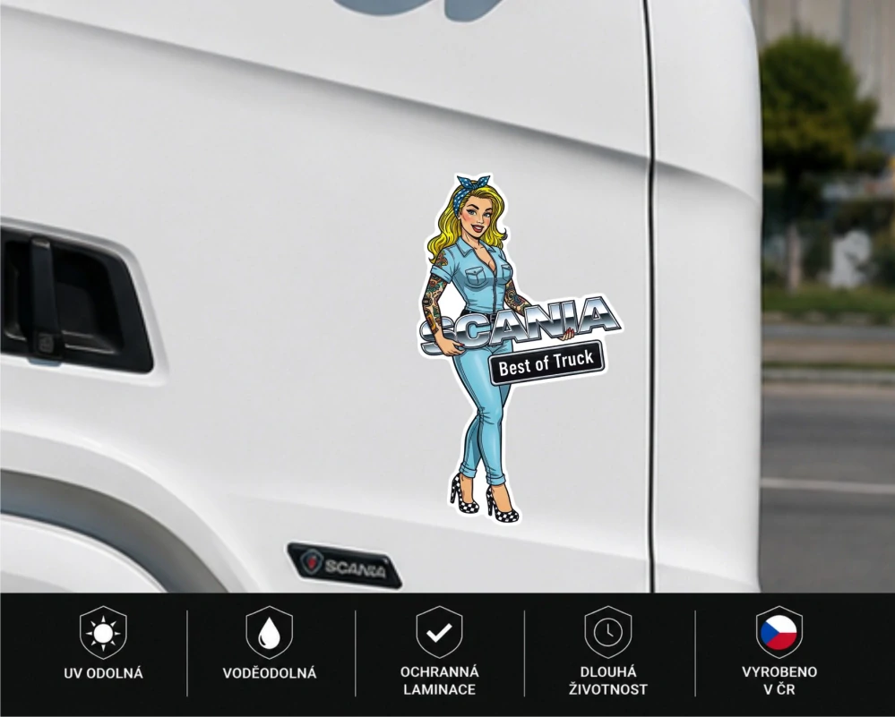 Samolepka SCANIA Best of Truck Pin-Up