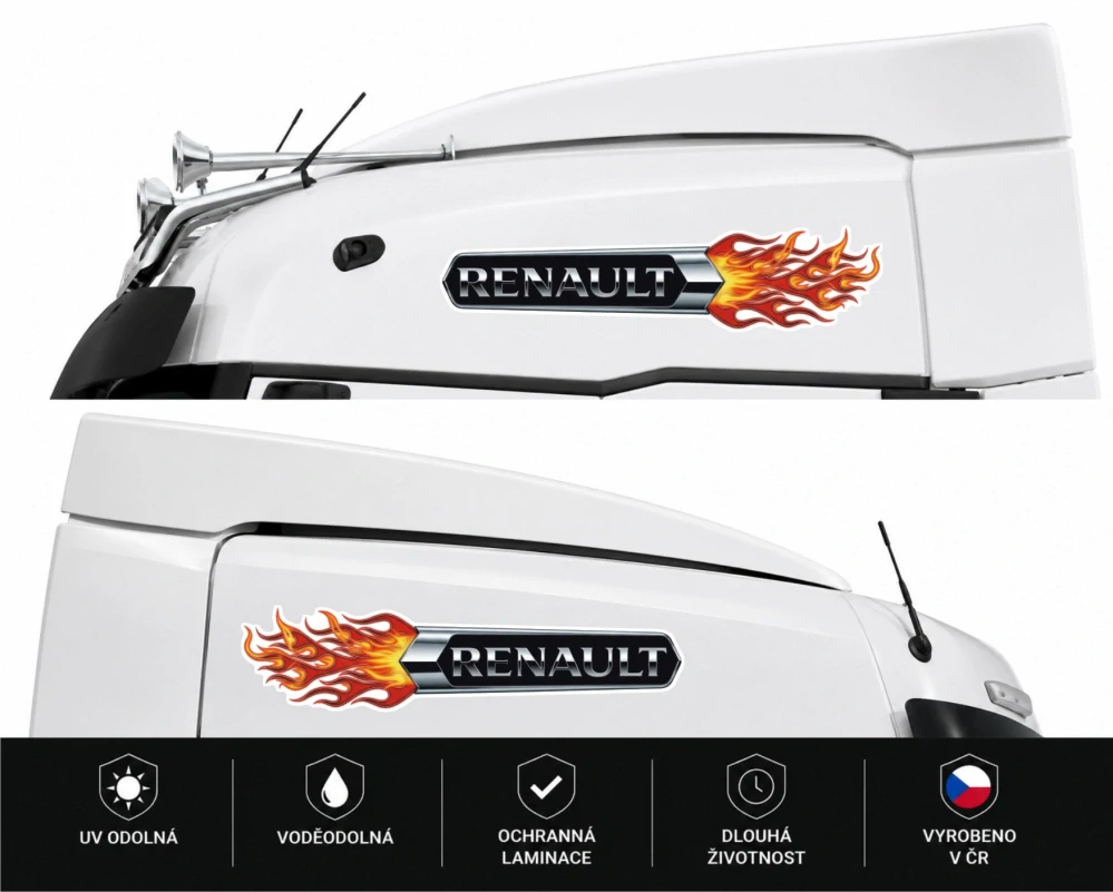 Samolepka RENAULT Fire Arrows sada 2ks