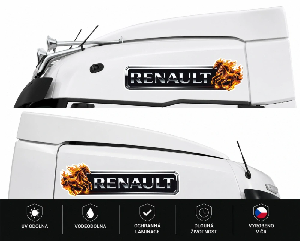 Samolepka RENAULT Fire Horses sada 2ks