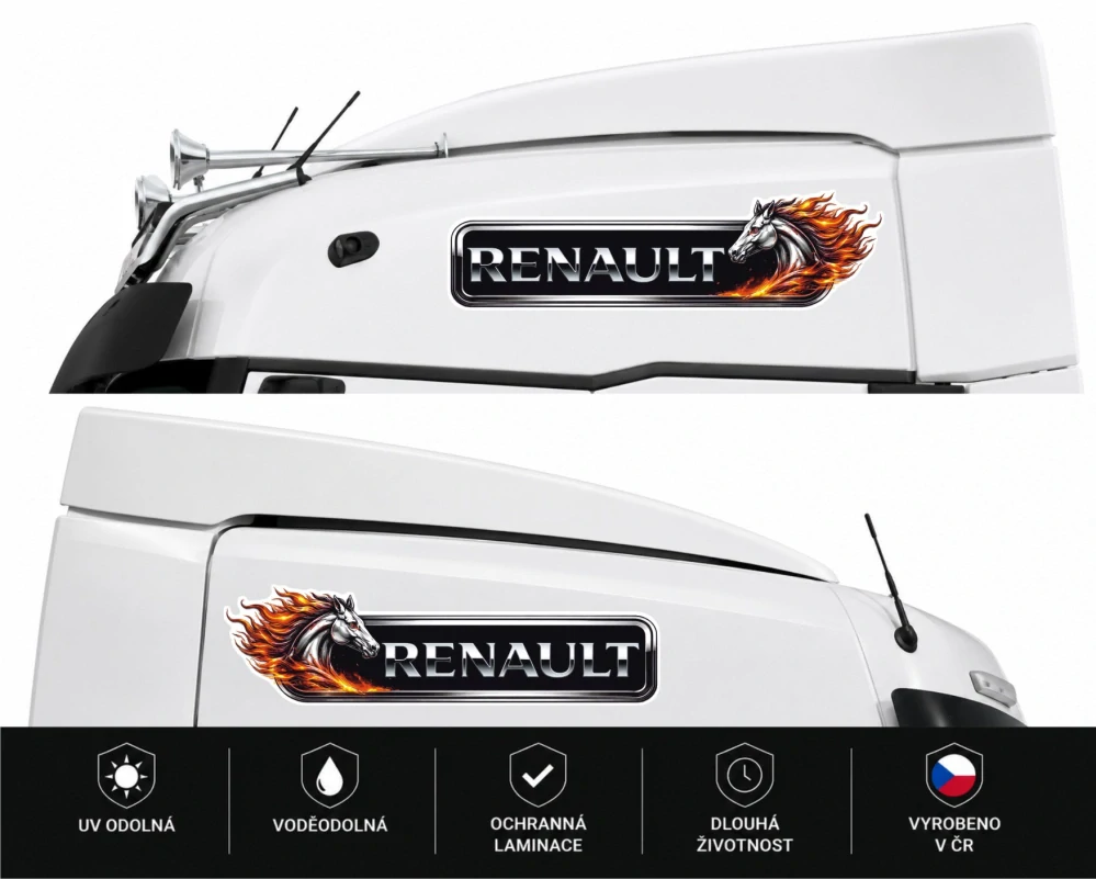 Samolepka RENAULT Fire Horse sada 2ks