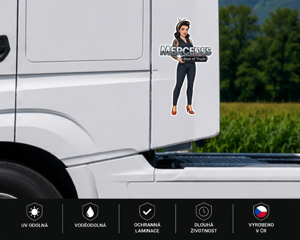 Samolepka Mercedes Best of Truck Pin-Up