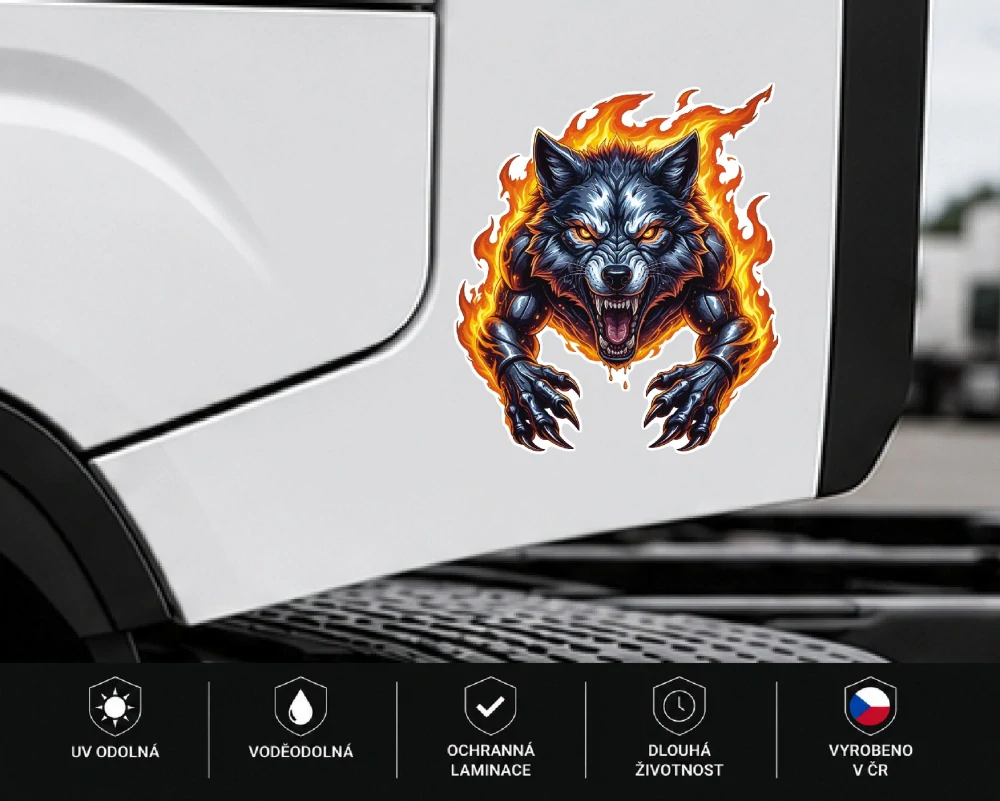 samolepka Fire Wolf