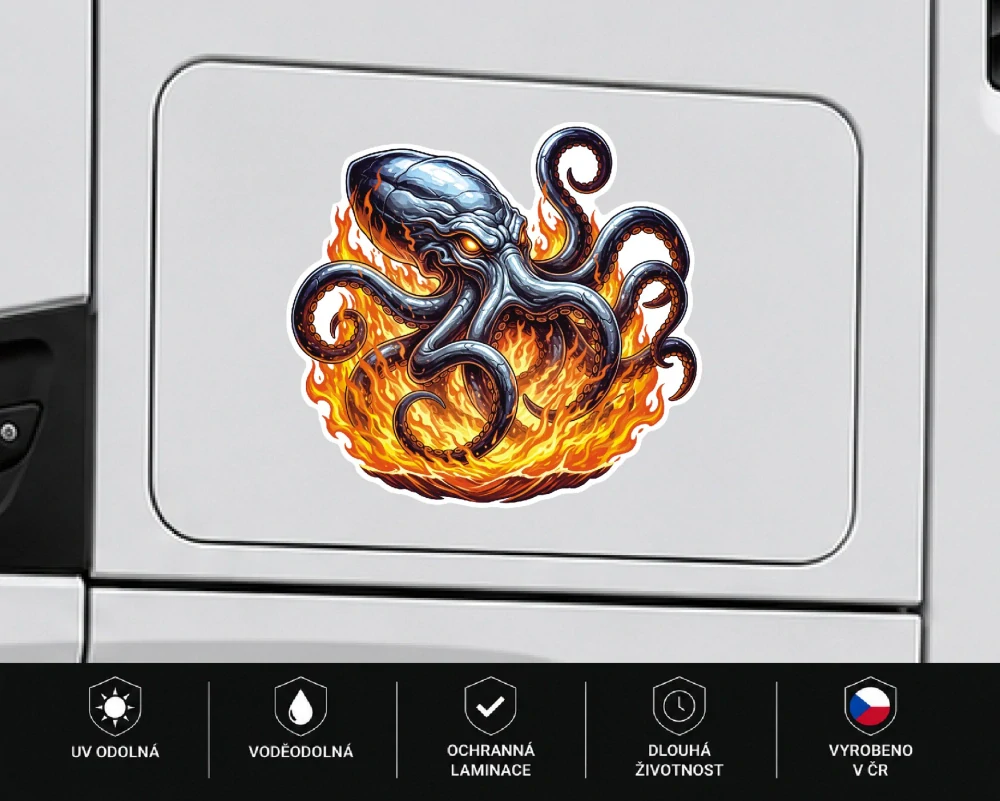samolepka Fire Kraken