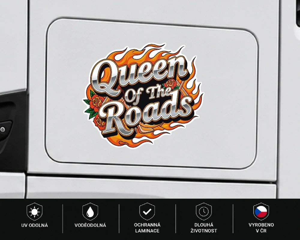 samolepka Queen of the Roads