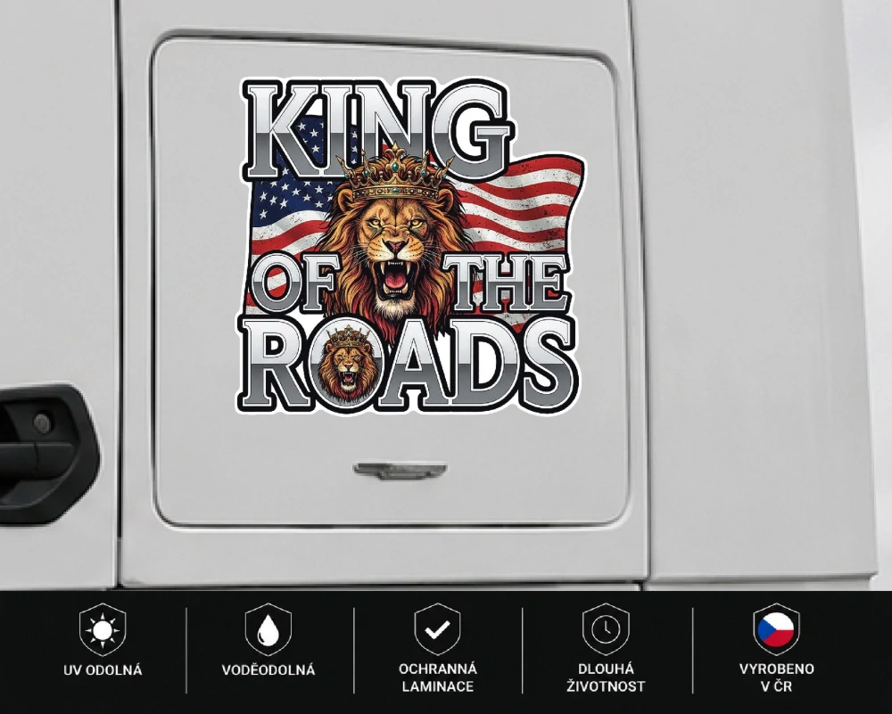samolepka King of the Roads USA