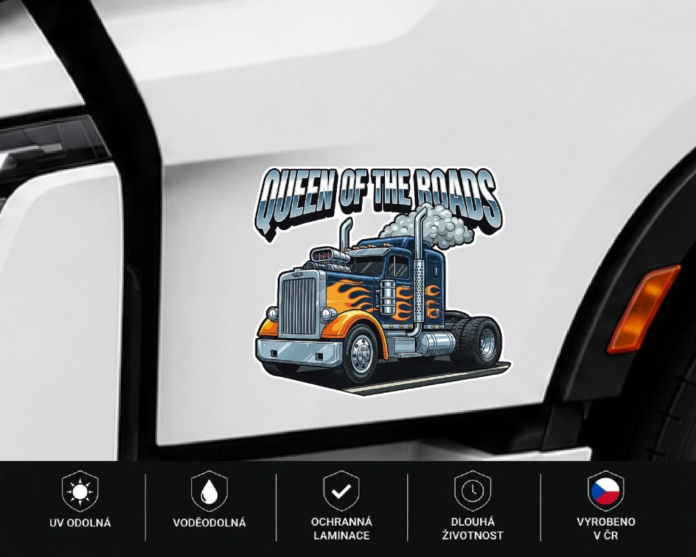samolepka Queen of the Roads Truck